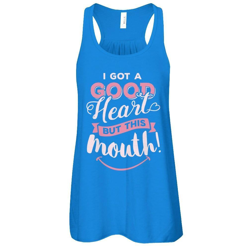 I Got A Good Heart But This Month-T-Shirt & Tank Top-Women's Flowy Racerback Tank-True Royal