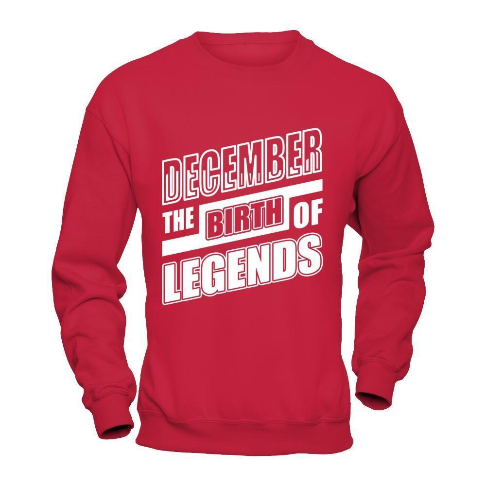 December The Birth Of Legends-T-Shirt & Hoodie-Crewneck Sweatshirt-Red