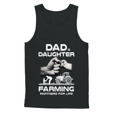 Farmer Dad And Daughter Farming Partners For Life Fathers Day-T-Shirt & Hoodie-Unisex Tank-Black
