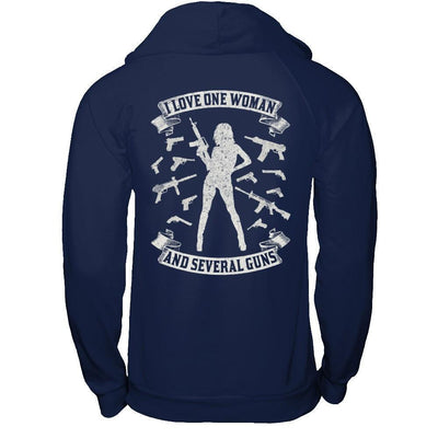 I Love One Woman And Several Guns-T-Shirt & Hoodie-Pullover Hoodie-Navy