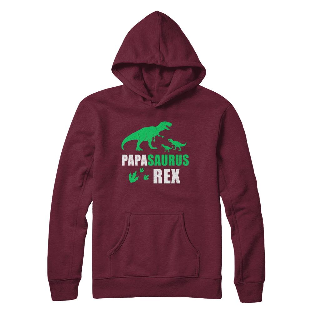 Grandpasaurus Papa Saurus Dinosaur T-Rex-T-Shirt & Hoodie-Pullover Hoodie-Maroon