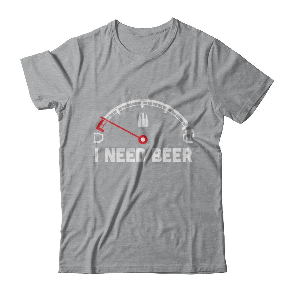 Funny Saying Cars I Need Beer-T-Shirt & Hoodie-Classic T-Shirt-Sport Grey
