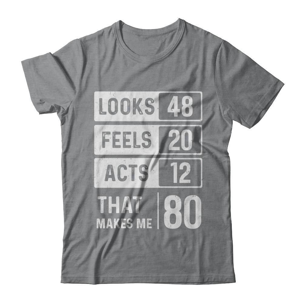 1941 80th Years Old Birthday Looks Feels Acts Make Me 80th-T-Shirt & Hoodie-Classic T-Shirt-Sport Grey