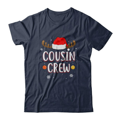 Cousin Crew Reindeer Matching Family Christmas-T-Shirt & Hoodie-Classic T-Shirt-Navy