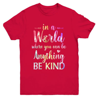 Autism In A World Where You Can Be Anything Be Kind Youth-Youth Shirt-Youth T-Shirt-Red