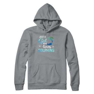 Just A Girl Who Loves Dolphins-T-Shirt & Tank Top-Pullover Hoodie-Light Steel