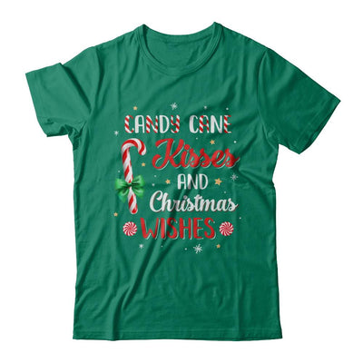 Candy Cane Kisses And Christmas Wishes Gifts-T-Shirt & Sweatshirt-Classic T-Shirt-Kelly Green