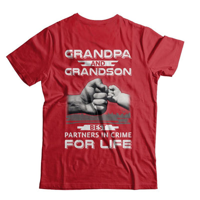 Grandpa And Grandson Best Partners In Crime For Life-T-Shirt & Hoodie-Classic T-Shirt-Red
