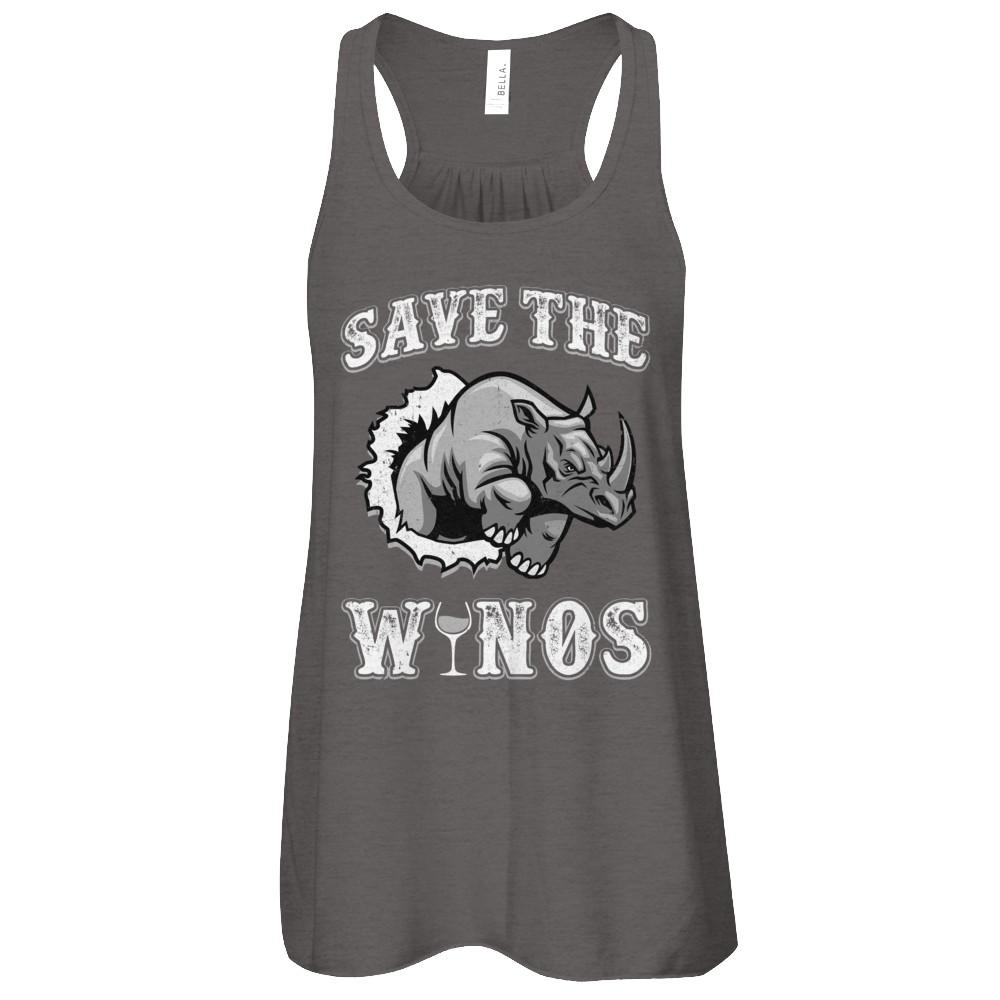 Save The Winos Wine Rhino-T-Shirt & Tank Top-