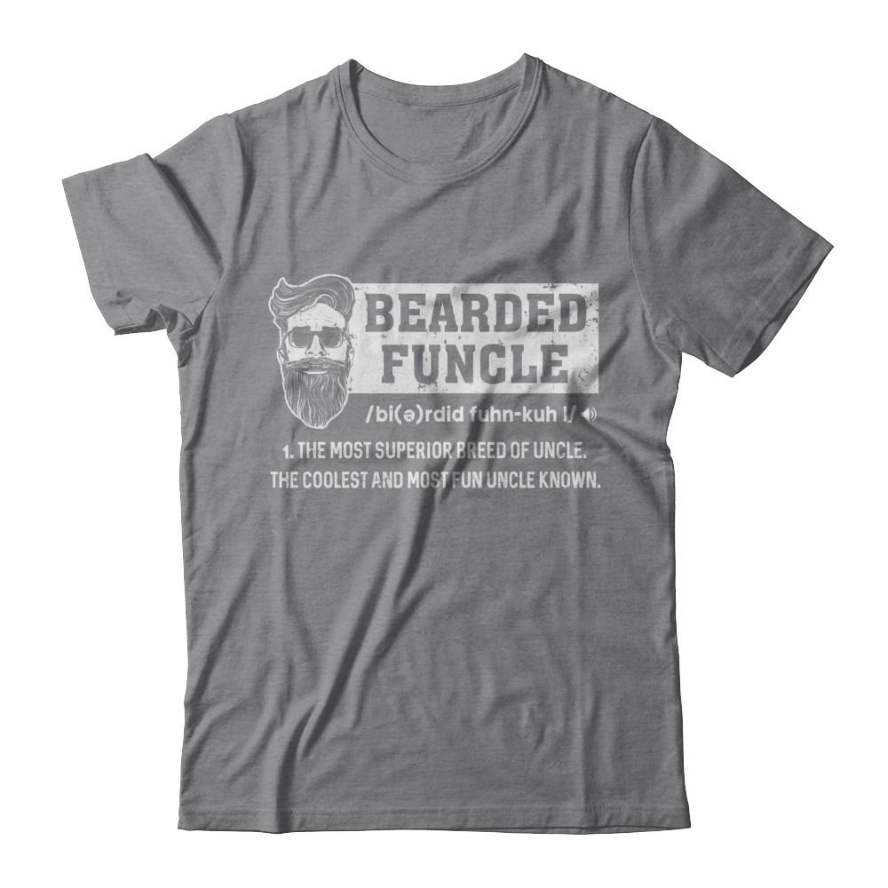 Bearded Funcle Funny Uncle Definition Beard-T-Shirt & Hoodie-Classic T-Shirt-Sport Grey