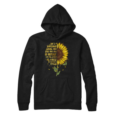 She's A Sunflower Strong And Bold And True To Herself-T-Shirt & Hoodie-Pullover Hoodie-Black