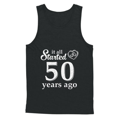 50Th Wedding Anniversary Married Couples 1971 Husband Wife-T-Shirt & Hoodie-Unisex Tank-Black
