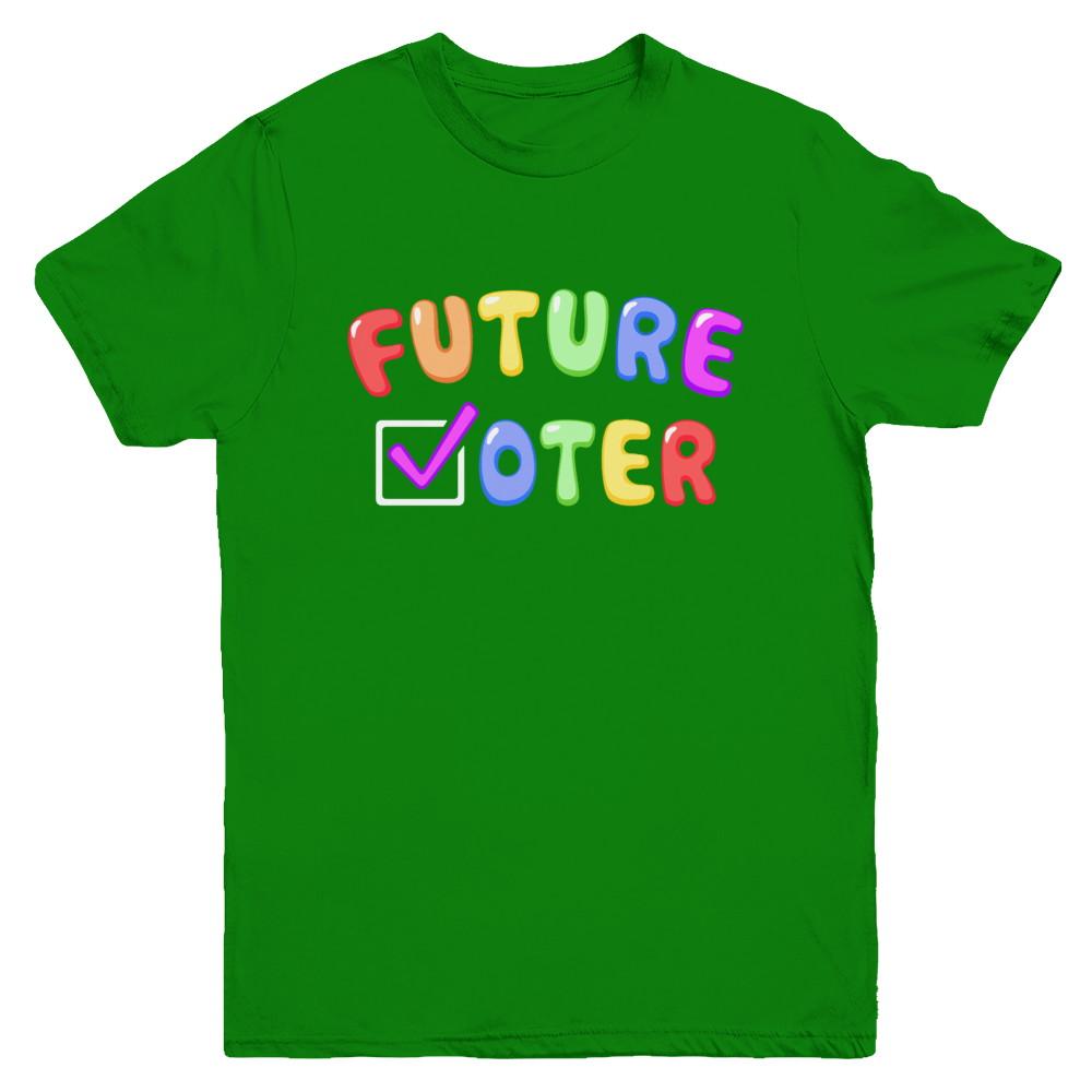 Voting Kids Vote Future Voter Rainbow Youth-Youth Shirt-Youth T-Shirt-Irish Green