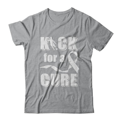 Kick For A Cure Soccer Clear Lung Cancer Awareness-T-Shirt & Hoodie-Classic T-Shirt-Sport Grey