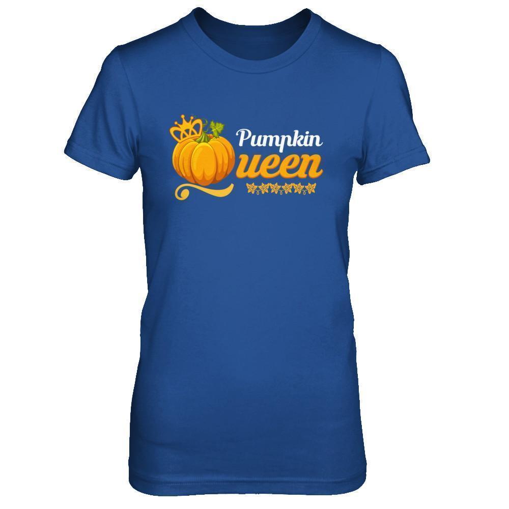 Pumpkin Queen Cute Pumpkin Spice Funny Halloween-T-Shirt & Sweatshirt-Women's T-Shirt-Royal