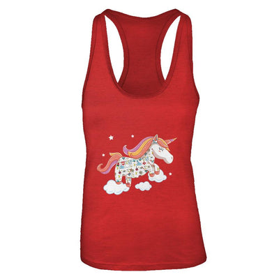 Tattooed Girl Unicorn Tattoos-T-Shirt & Tank Top-Women's Ideal Racerback Tank-Red