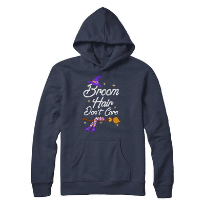 Broom Hair Don't Care Witch Halloween-T-Shirt & Hoodie-Pullover Hoodie-Navy