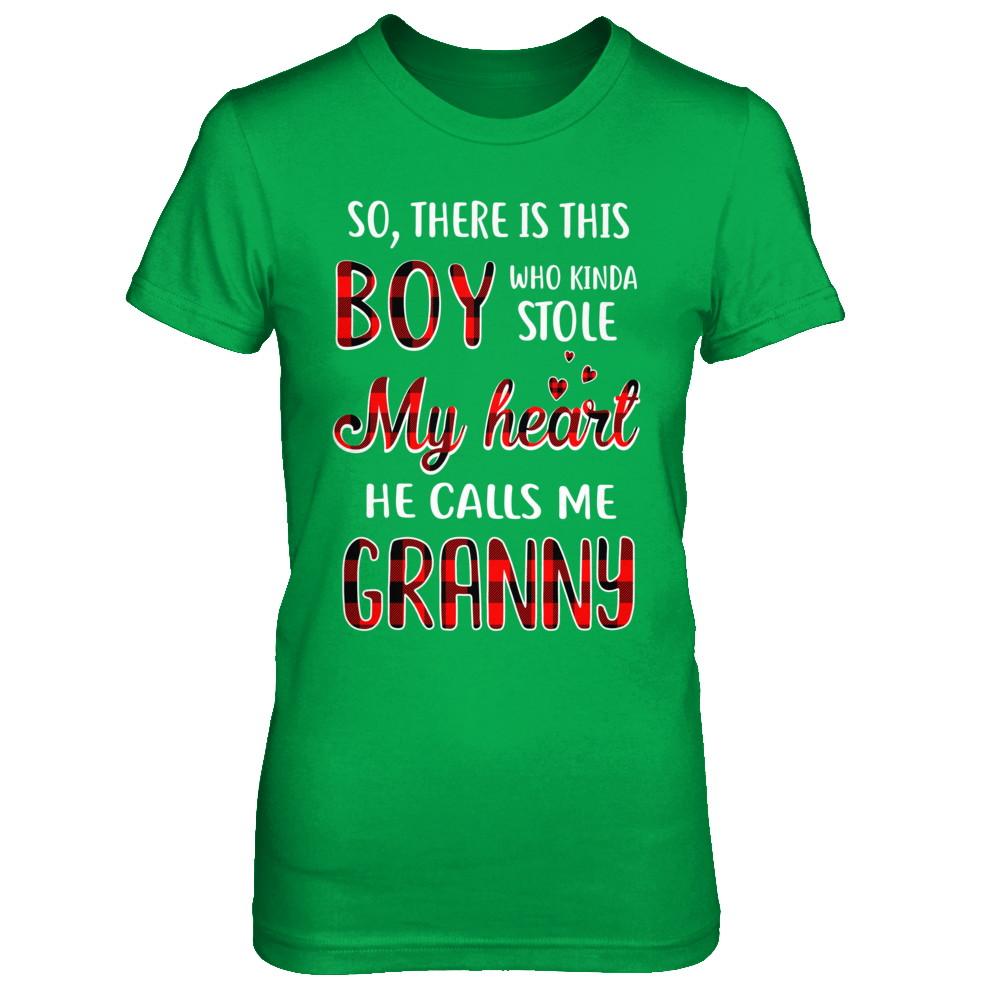 This Boy Who Kinda Stole My Heart He Calls Me Granny-T-Shirt & Hoodie-Women's T-Shirt-Irish Green