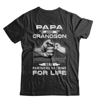 Papa And Grandson Best Partners In Crime For Life-T-Shirt & Hoodie-Classic T-Shirt-Black
