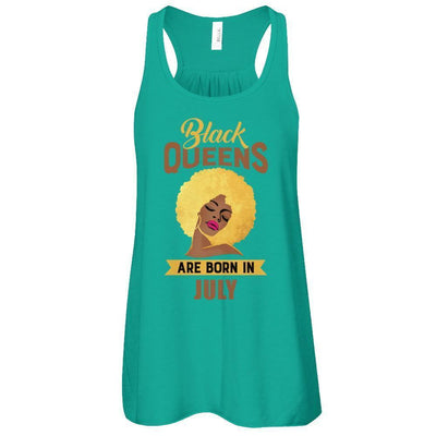Black Queens Are Born In July Birthday Gift-T-Shirt & Tank Top-Women's Flowy Racerback Tank-Kelly