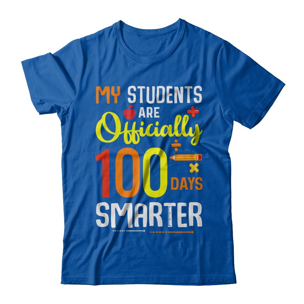 My Students Are 100 Days Smarter Teacher-T-Shirt & Hoodie-Premium T-Shirt-Royal