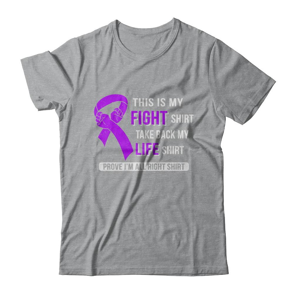 This Is My Fight Alzheimer's Lupus Pancreatic Awareness-T-Shirt & Hoodie-Classic T-Shirt-Sport Grey