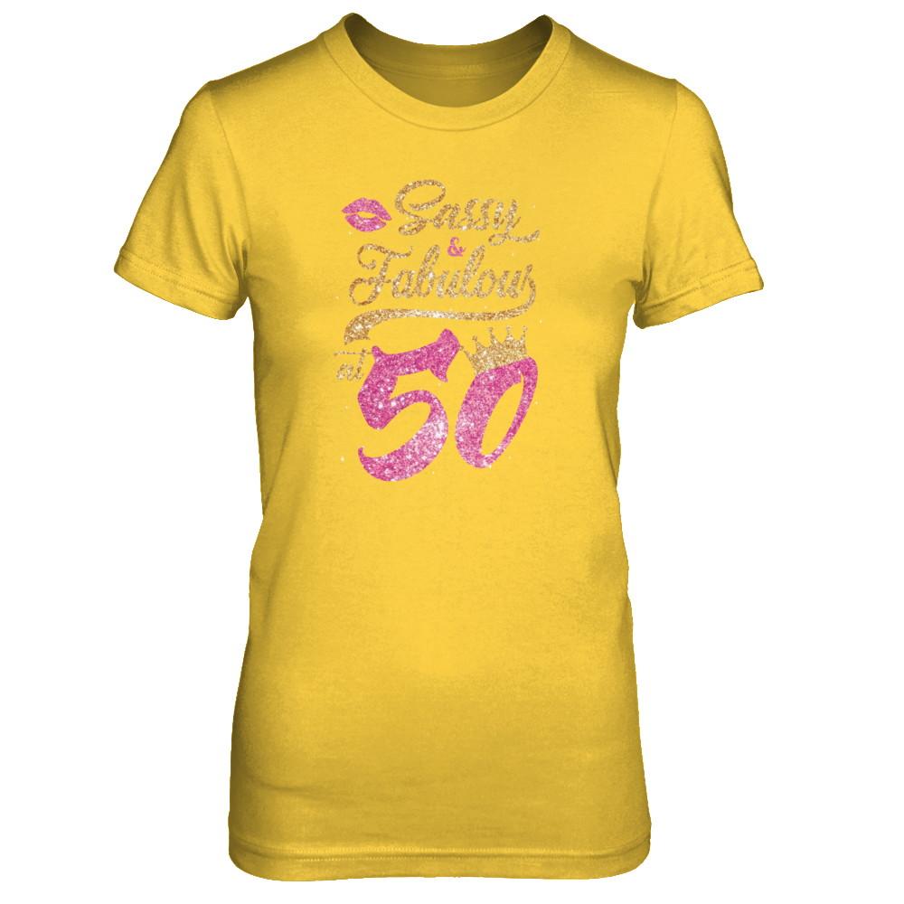 Sassy And Fabulous At 50th 1971 Birthday Gift-T-Shirt & Tank Top-Women's T-Shirt-Daisy