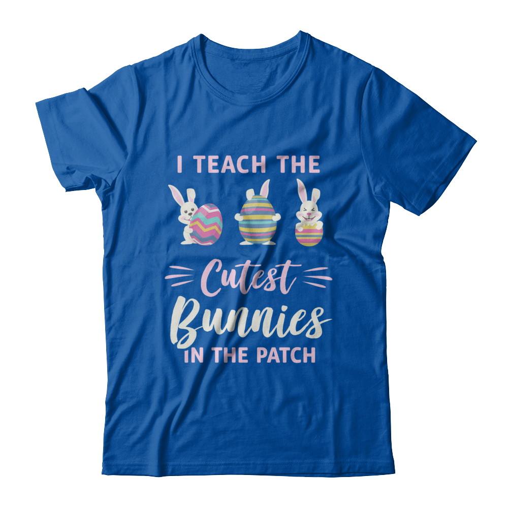 Cute Easter Teachers I Teach The Cutest Bunnies-T-Shirt & Hoodie-Premium T-Shirt-Royal