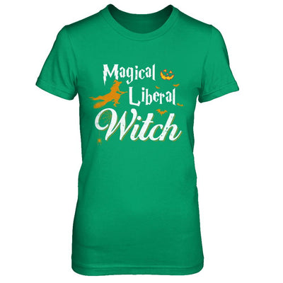 Magical Liberal Witch Happy Halloween-T-Shirt & Sweatshirt-Women's T-Shirt-Irish Green
