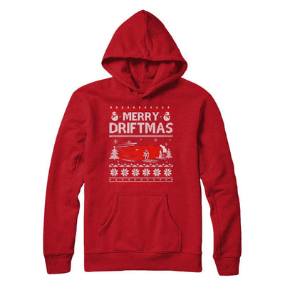 Merry Drifting Car Enthusiasts Sweater-T-Shirt & Sweatshirt-Pullover Hoodie-Red