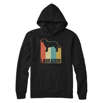 Classic Vintage Retro Style Labrador Dog-T-Shirt & Hoodie-Pullover Hoodie-Black