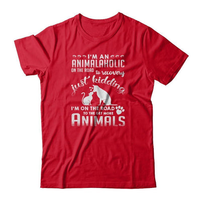 I'm An Animalaholic On The Road To Recovery Veterinarian-T-Shirt & Tank Top-Premium T-Shirt-Red