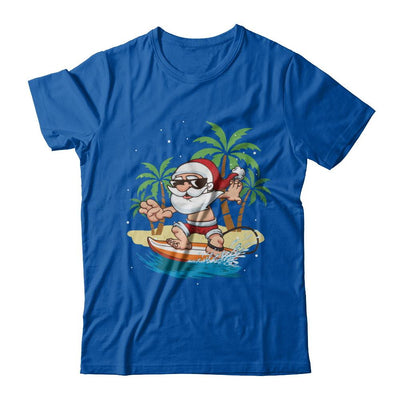Funny Santa Surfing Hawaiian Summer Christmas-T-Shirt & Sweatshirt-Premium T-Shirt-Royal