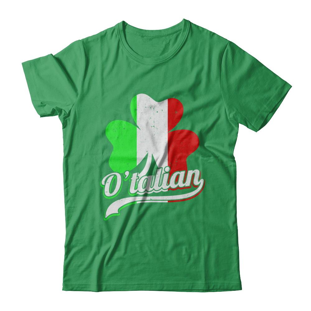 O'talian Italy Flag Italia Italian St Patricks Day-T-Shirt & Hoodie-Premium T-Shirt-Kelly Green