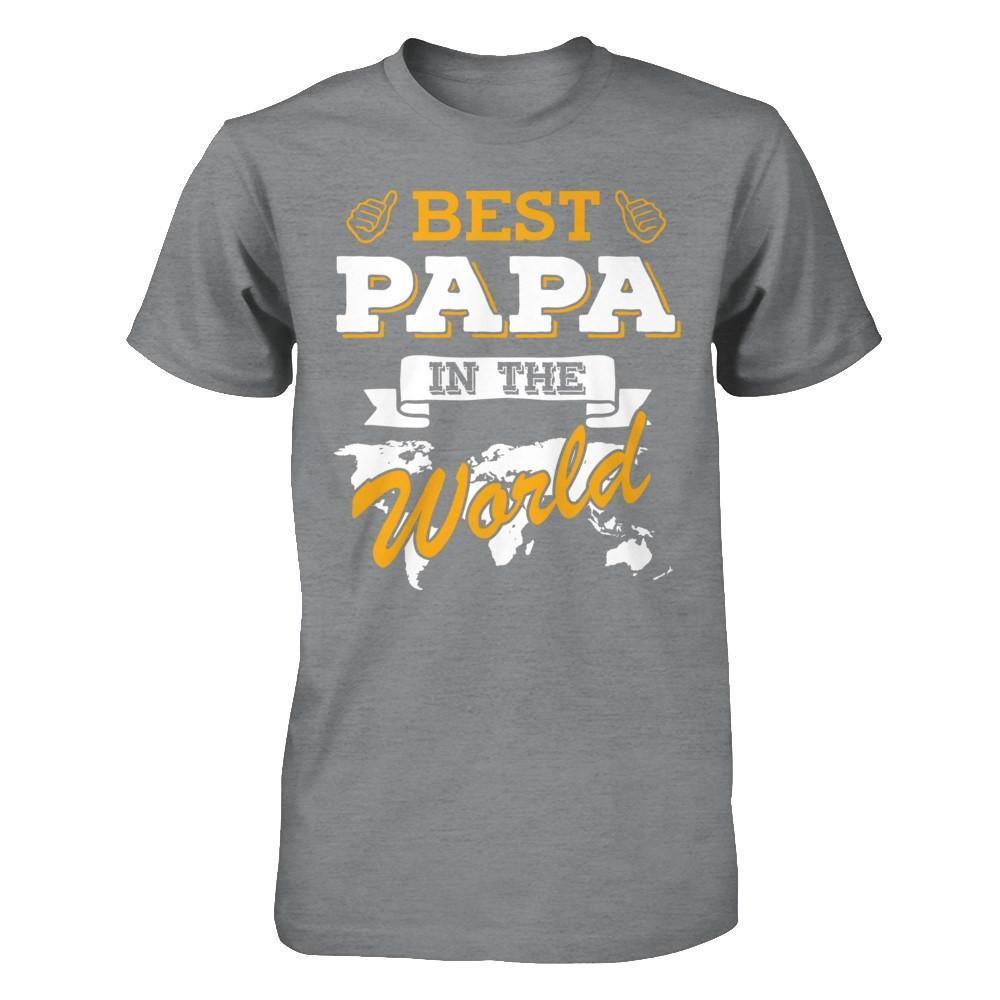 Best Papa In The World-T-Shirt & Hoodie-Classic T-Shirt-Sport Grey