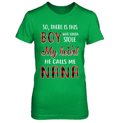 This Boy Who Kinda Stole My Heart He Calls Me Nana-T-Shirt & Hoodie-Women's T-Shirt-Irish Green