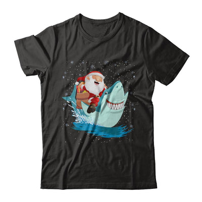 Santa Claus Riding Shark Christmas Xmas Gift-T-Shirt & Sweatshirt-Premium T-Shirt-Black