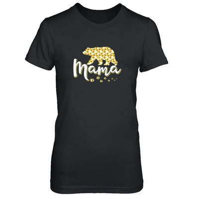 Sunflower Bear Mothers Day Gift Flowers Mama Floral-T-Shirt & Tank Top-Women's T-Shirt-Black