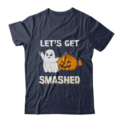 Let's Get Smashed Drinking Pumpkin Halloween-T-Shirt & Hoodie-Classic T-Shirt-Navy