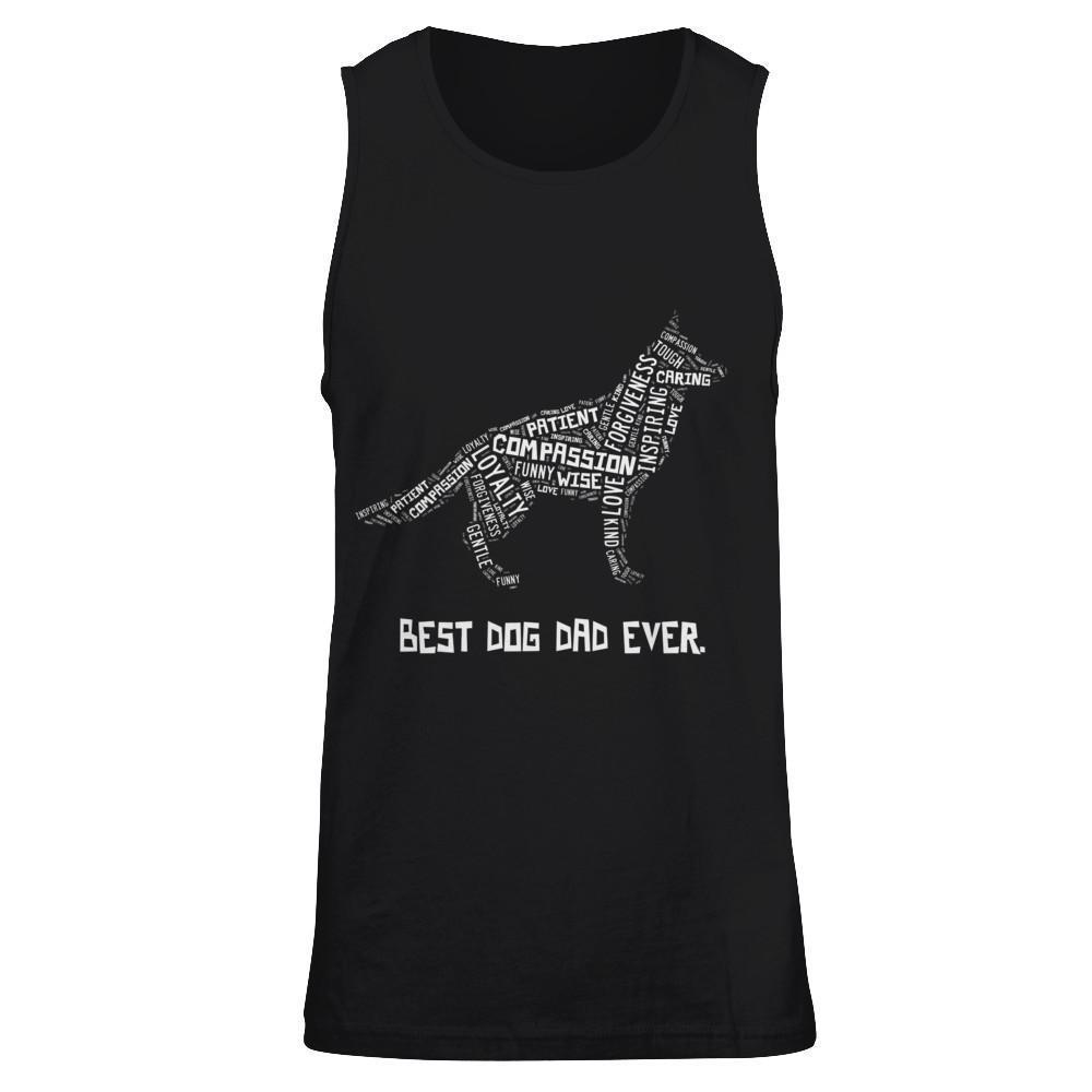 Best Dog Dad Ever German Shepherd Lovers-T-Shirt & Hoodie-Unisex Tank-Black