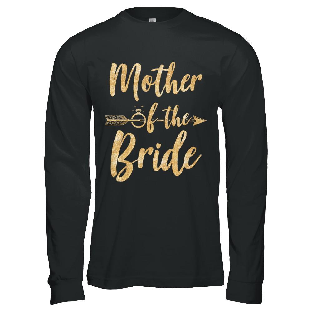 Mother Of The Bride Mothers Day-T-Shirt & Hoodie-Long Sleeve T-Shirt-Black