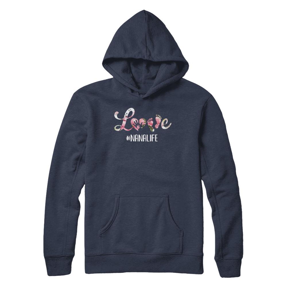 Love Nanalife Matching Grandchild And Nana Gifts-T-Shirt & Hoodie-Pullover Hoodie-Navy