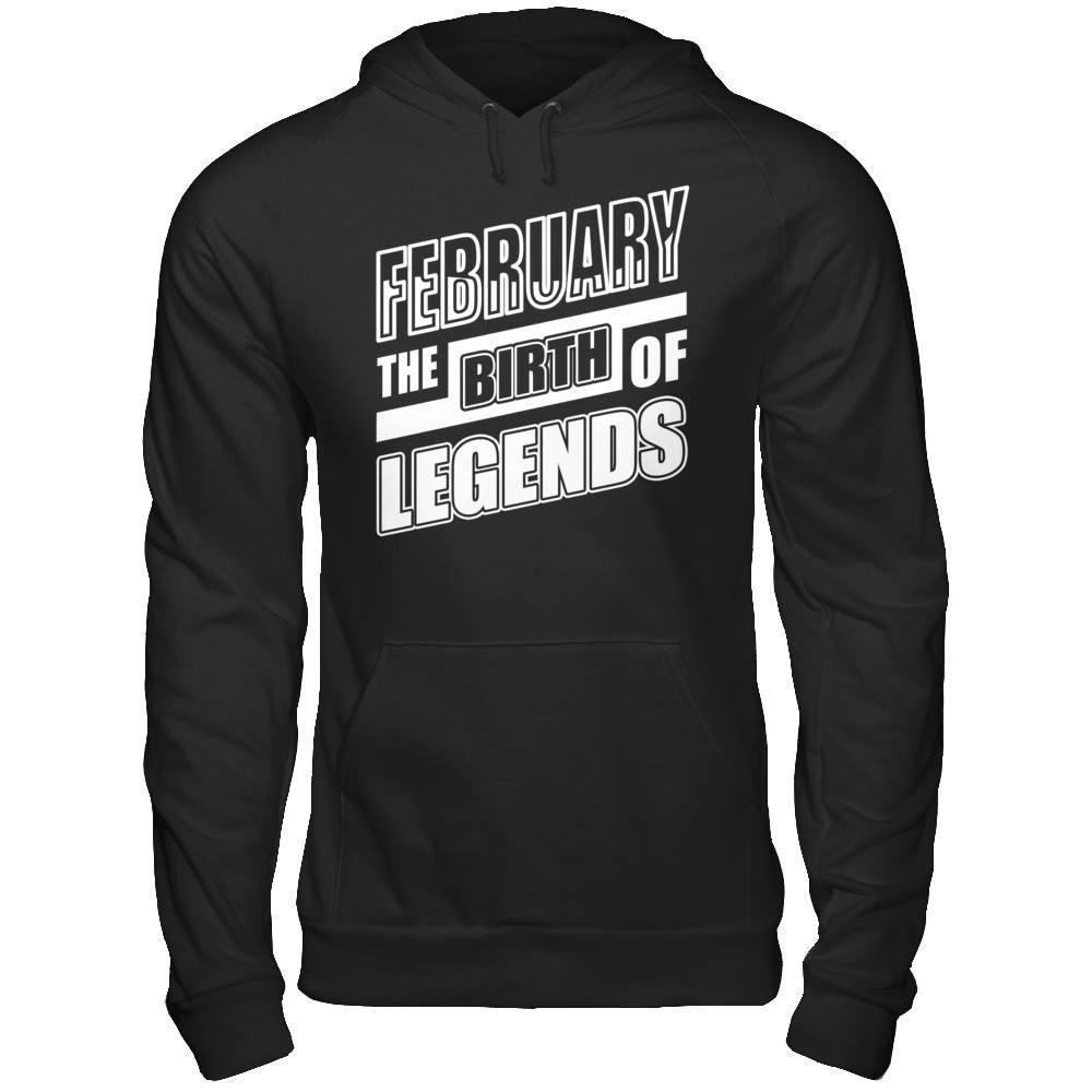 February The Birth Of Legends-T-Shirt & Hoodie-Pullover Hoodie-Black