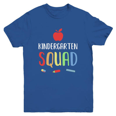 Kindergarten Squad Back To School Teacher Gift Youth-Youth Shirt-Youth T-Shirt-Royal