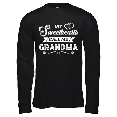 My Sweethearts Call Me Grandma-T-Shirt & Hoodie-Long Sleeve T-Shirt-Black