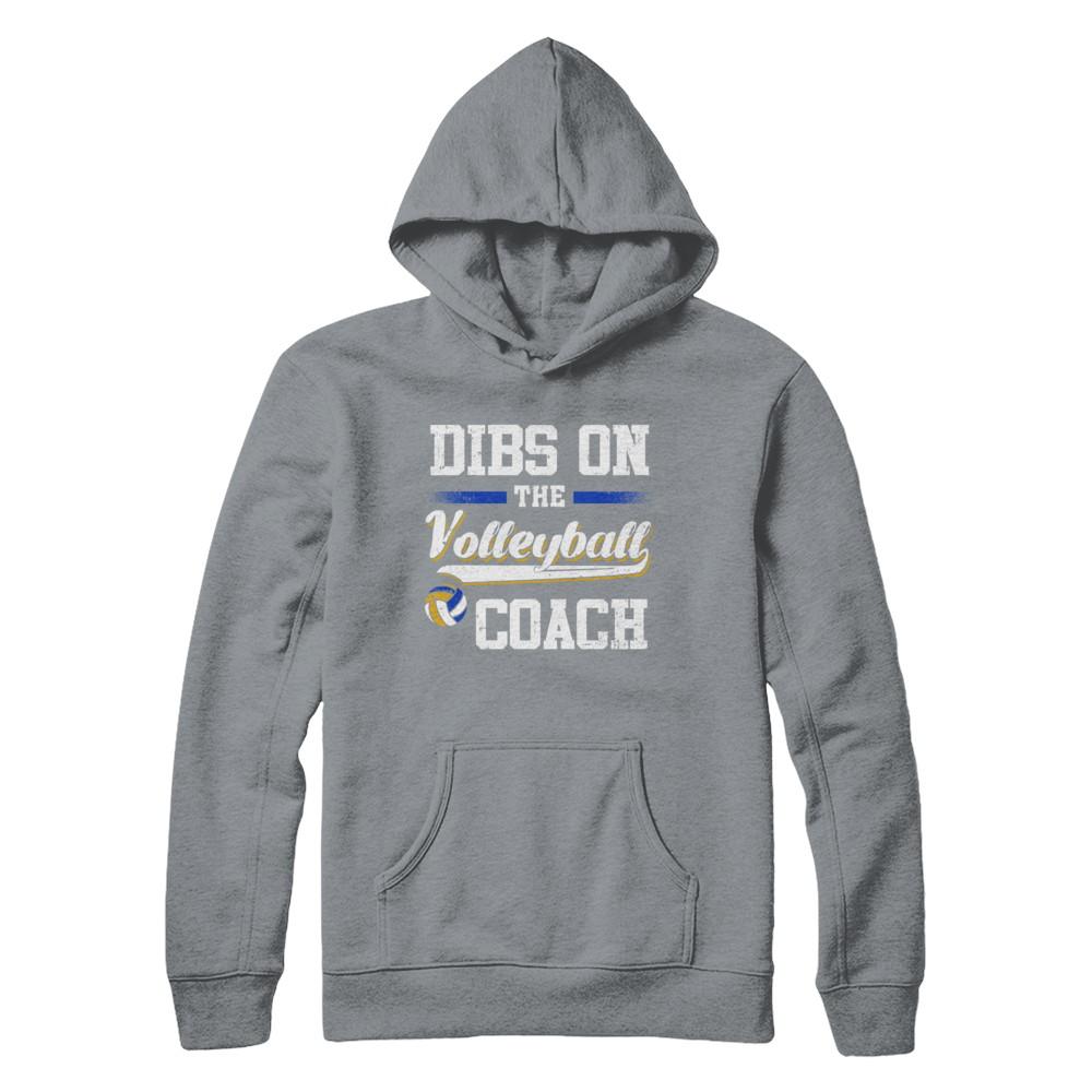 Dibs On The Coach Volleyball-T-Shirt & Hoodie-Pullover Hoodie-Light Steel