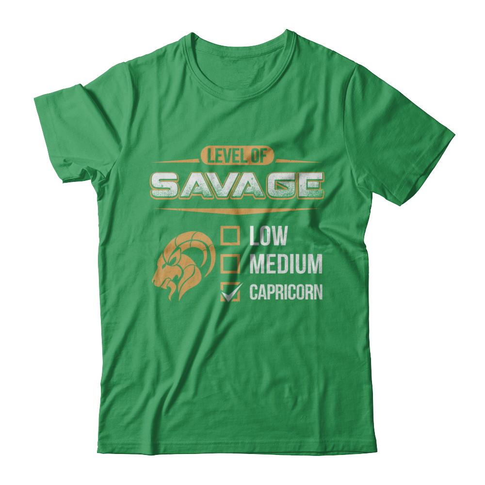 Level Of Savage Capricorn-T-Shirt & Hoodie-Premium T-Shirt-Kelly Green