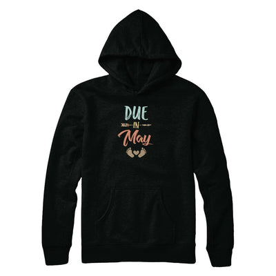 Due Date May 2021 Announcement Mommy Bump Pregnancy-T-Shirt & Tank Top-Pullover Hoodie-Black