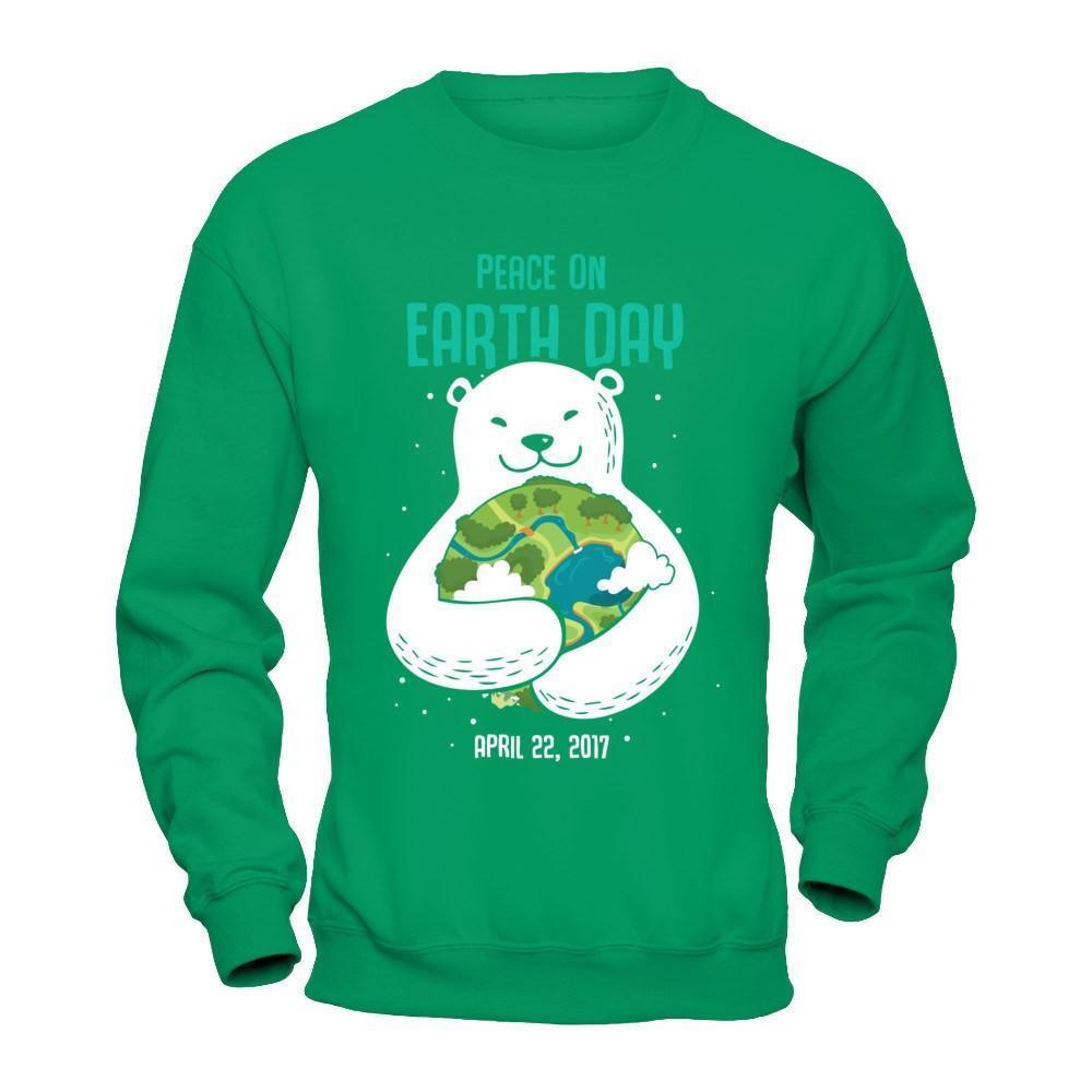 Peace On Earth Day 2017-T-Shirt & Hoodie-Crewneck Sweatshirt-Irish Green