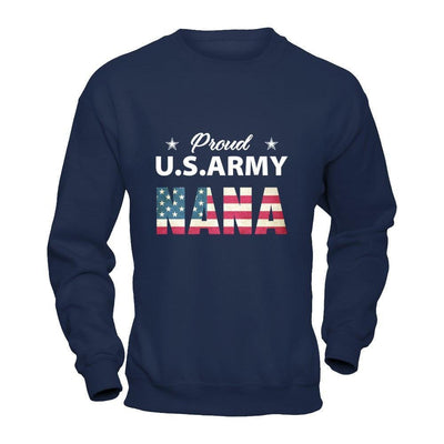 Proud Us Army Nana-T-Shirt & Hoodie-Crewneck Sweatshirt-Navy